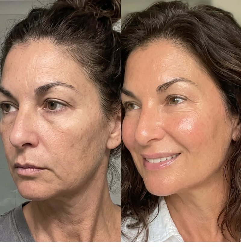 Before and after: neck, jawline and brow lift results at Found Skin NZ